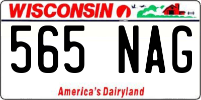 WI license plate 565NAG