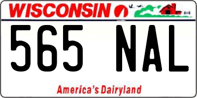 WI license plate 565NAL