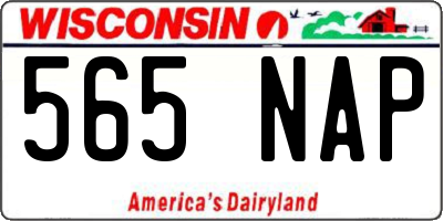 WI license plate 565NAP