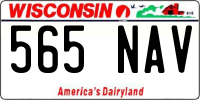 WI license plate 565NAV