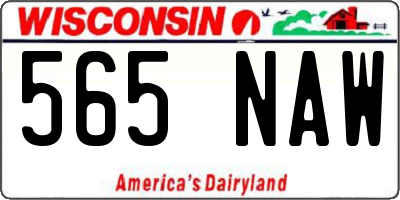 WI license plate 565NAW