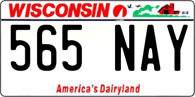 WI license plate 565NAY