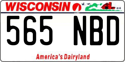 WI license plate 565NBD