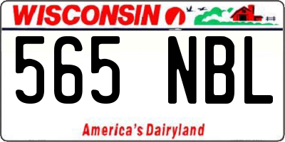 WI license plate 565NBL