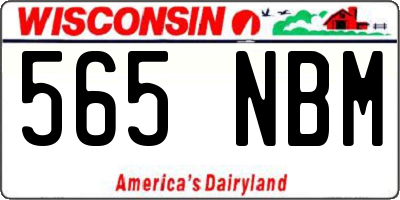 WI license plate 565NBM