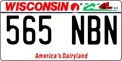 WI license plate 565NBN