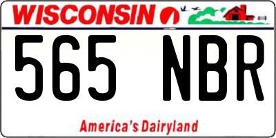 WI license plate 565NBR