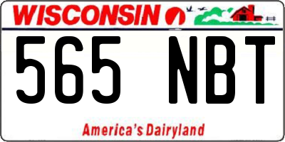 WI license plate 565NBT