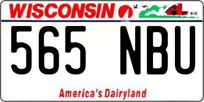 WI license plate 565NBU