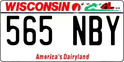 WI license plate 565NBY
