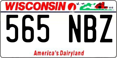WI license plate 565NBZ