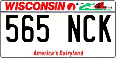 WI license plate 565NCK