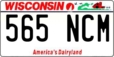 WI license plate 565NCM