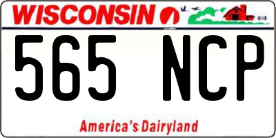 WI license plate 565NCP