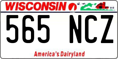 WI license plate 565NCZ
