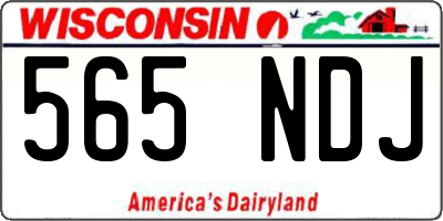 WI license plate 565NDJ