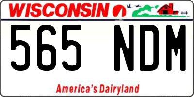 WI license plate 565NDM