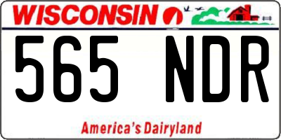 WI license plate 565NDR