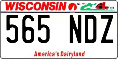 WI license plate 565NDZ