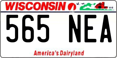 WI license plate 565NEA