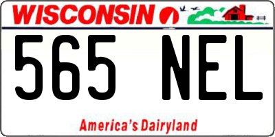 WI license plate 565NEL