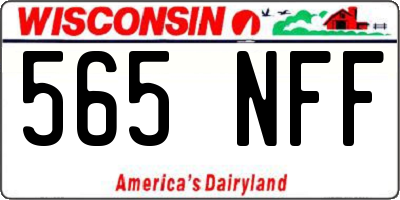 WI license plate 565NFF
