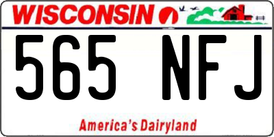 WI license plate 565NFJ