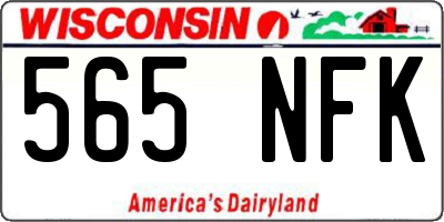 WI license plate 565NFK
