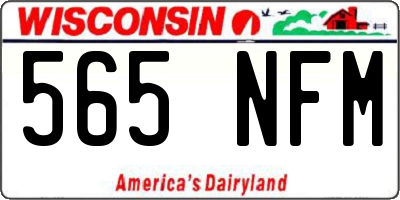 WI license plate 565NFM