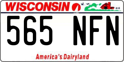 WI license plate 565NFN