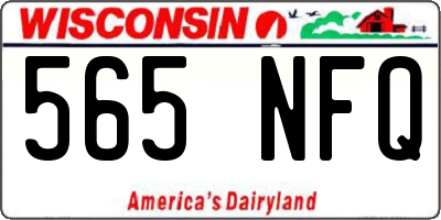 WI license plate 565NFQ