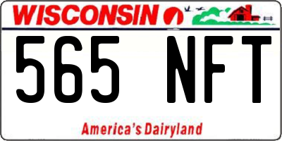 WI license plate 565NFT