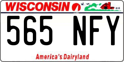 WI license plate 565NFY