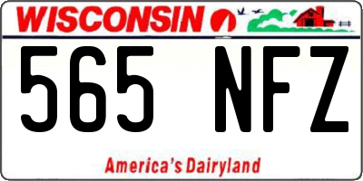 WI license plate 565NFZ