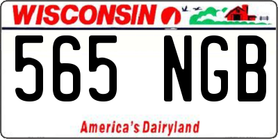 WI license plate 565NGB