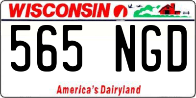 WI license plate 565NGD