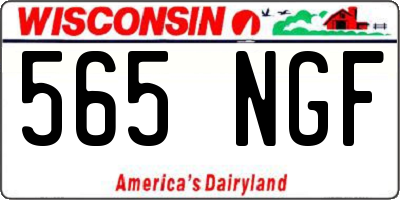 WI license plate 565NGF