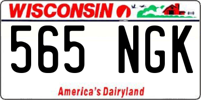 WI license plate 565NGK