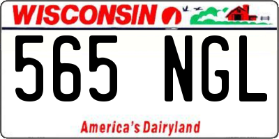 WI license plate 565NGL