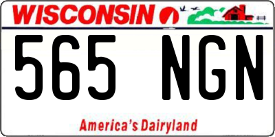 WI license plate 565NGN
