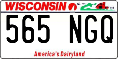 WI license plate 565NGQ