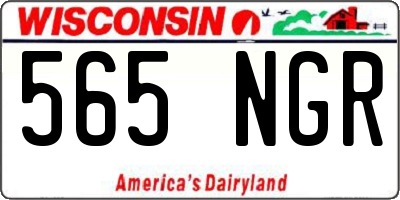 WI license plate 565NGR