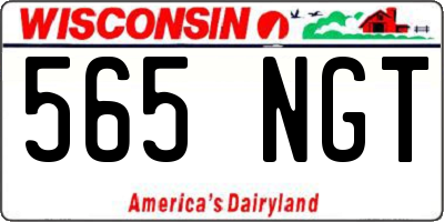 WI license plate 565NGT