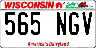 WI license plate 565NGV