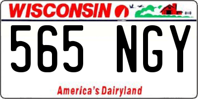 WI license plate 565NGY