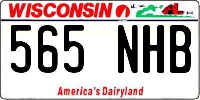 WI license plate 565NHB