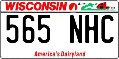 WI license plate 565NHC