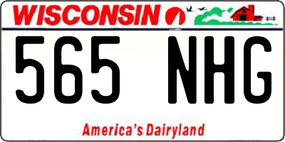 WI license plate 565NHG