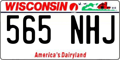 WI license plate 565NHJ