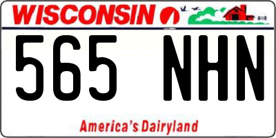 WI license plate 565NHN